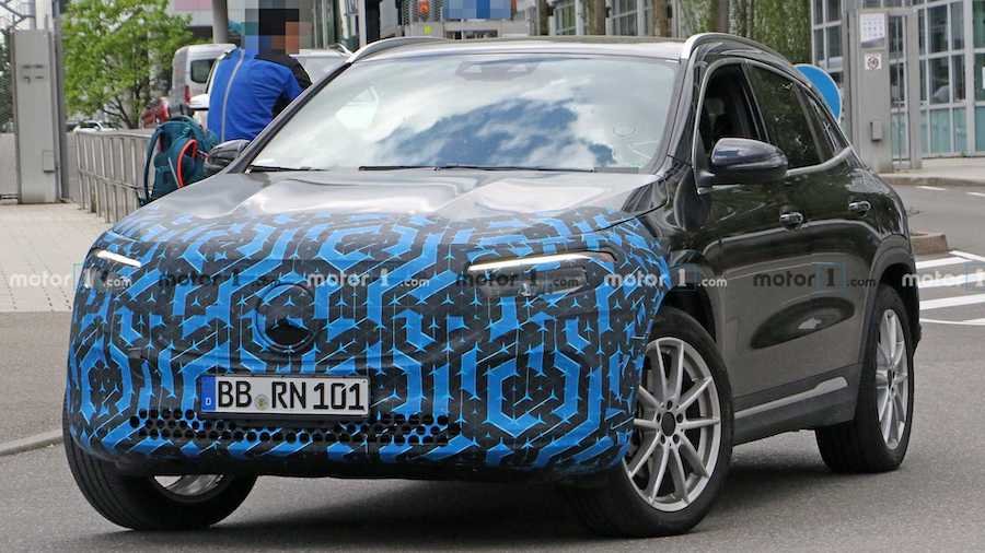 2021 Mercedes EQA Spied With Less Camo Than Before